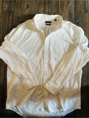 Ralph Lauren White Stretch Button-Up Shirt